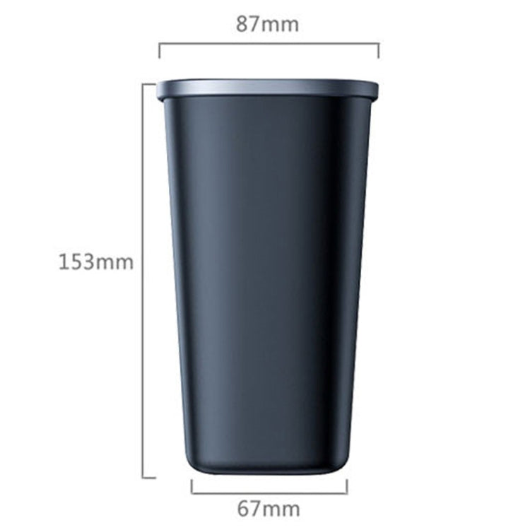 Simple Car Trash Can Automobile Storage Bin With Trash Bag - Black