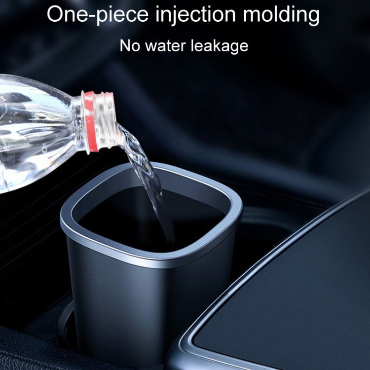 Simple Car Trash Can Automobile Storage Bin With Trash Bag - Black
