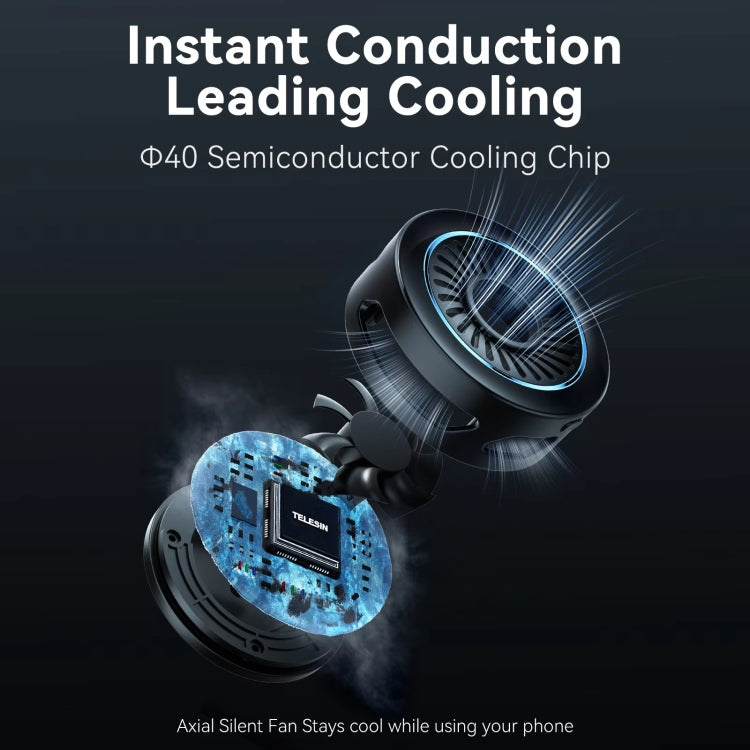 TELESIN Magnetic Phone Cooler Radiator For Live Streaming, Spec: Without Wireless Charging