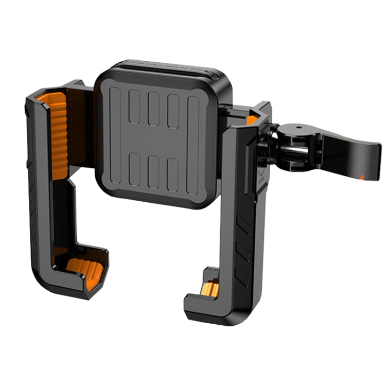 YYS-615 Motorcycle Bicycle Semi-Wrapped Riding Navigation Cell Phone Holder - Black+Orange