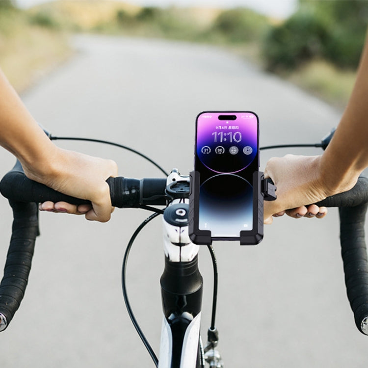 YYS-615 Motorcycle Bicycle Semi-Wrapped Riding Navigation Cell Phone Holder - Black+Orange