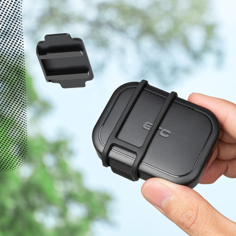 Car Removable Cardless ETC Slide Bracket Automotive Anti-Drop Holder - Black