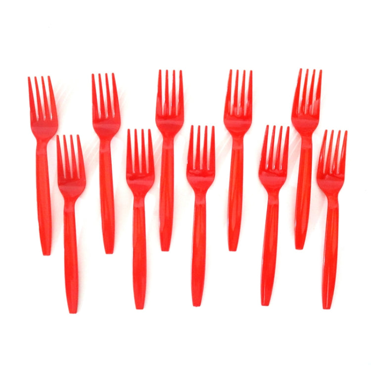 10pcs Halloween Disposable Blood Handprint Tableware Horror Party Decoration, Style: Red Forks
