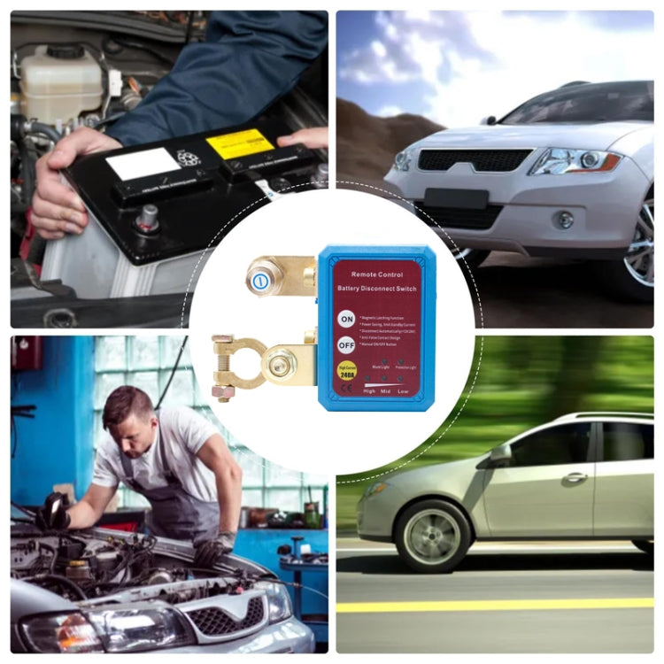 Car Battery Disconnectors Remote Control Smart Disconnect Switch, Style: Intelligent With Digtal Display
