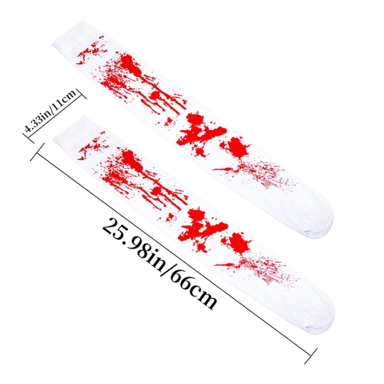 Halloween Party Decoration Blood Print Masquerade Props Horror Costume Cosplay Props, Style: Bloodstained Socks - Average