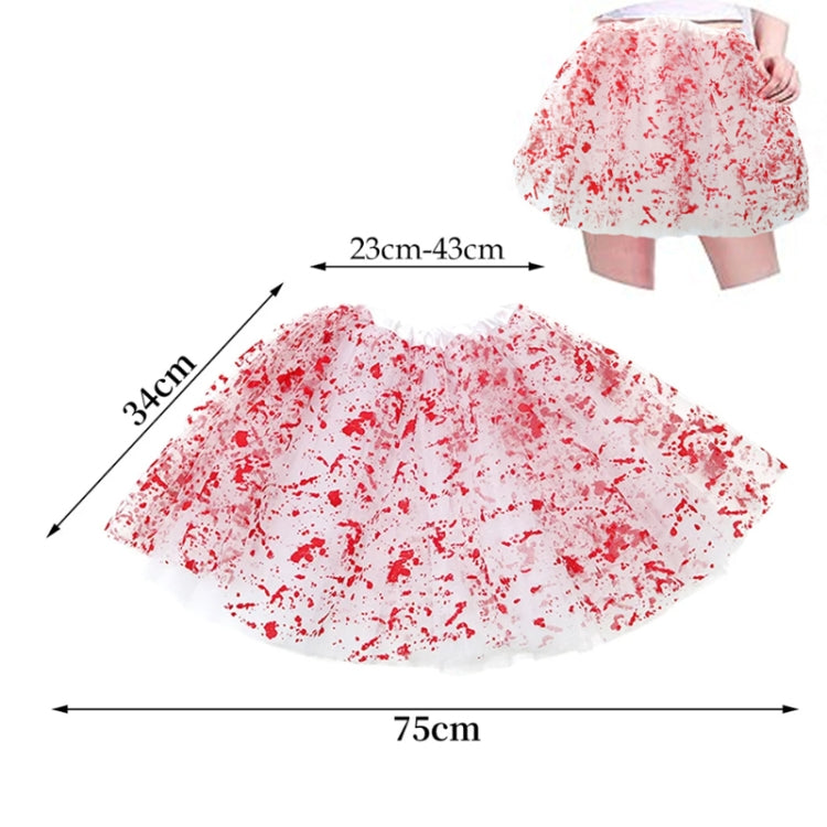Halloween Party Decoration Blood Print Masquerade Props Horror Costume Cosplay Props, Style: Bloody Skirt - Average