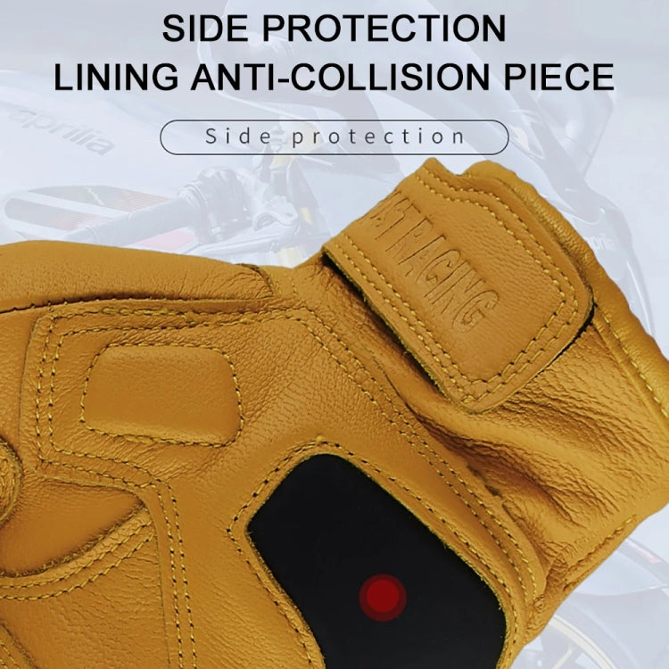 GHOST RACING Motorcycle Riding Anti-fall Warm Breathable Full-finger Gloves, Size: L