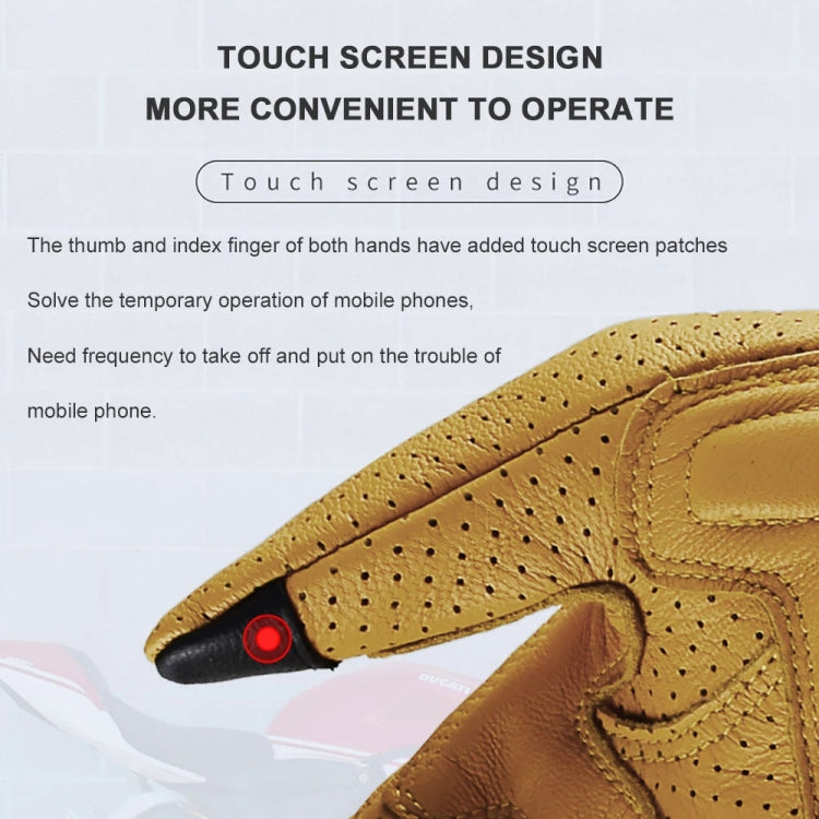 GHOST RACING Motorcycle Riding Anti-fall Warm Breathable Full-finger Gloves, Size: L