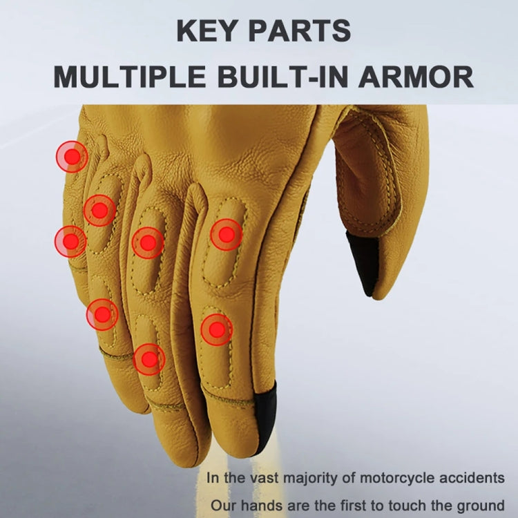 GHOST RACING Motorcycle Riding Anti-fall Warm Breathable Full-finger Gloves, Size: L