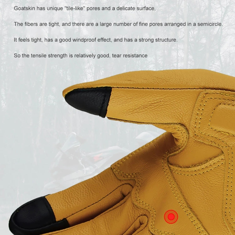 GHOST RACING Motorcycle Riding Anti-fall Warm Breathable Full-finger Gloves, Size: L