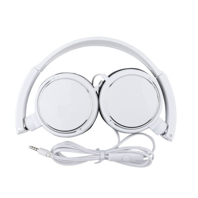 JTY-071 3.5mm Wired Headphones Foldable Music Piano Headsets With Mic White