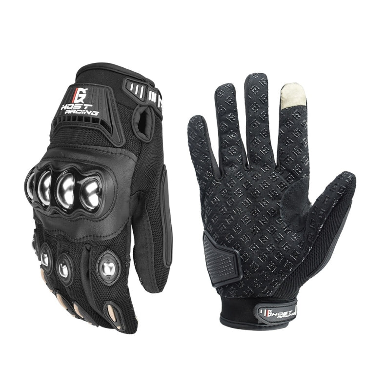 GHOST RACING Motorcycle Riding Anti-fall Breathable Gloves, Size: XXL - Black