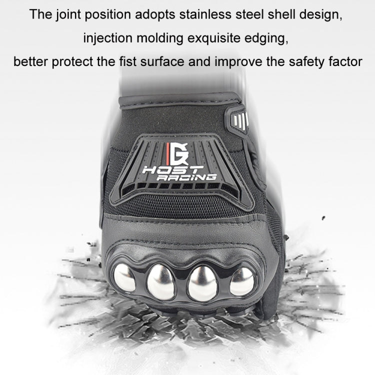 GHOST RACING Motorcycle Riding Anti-fall Breathable Gloves, Size: XXL - Black