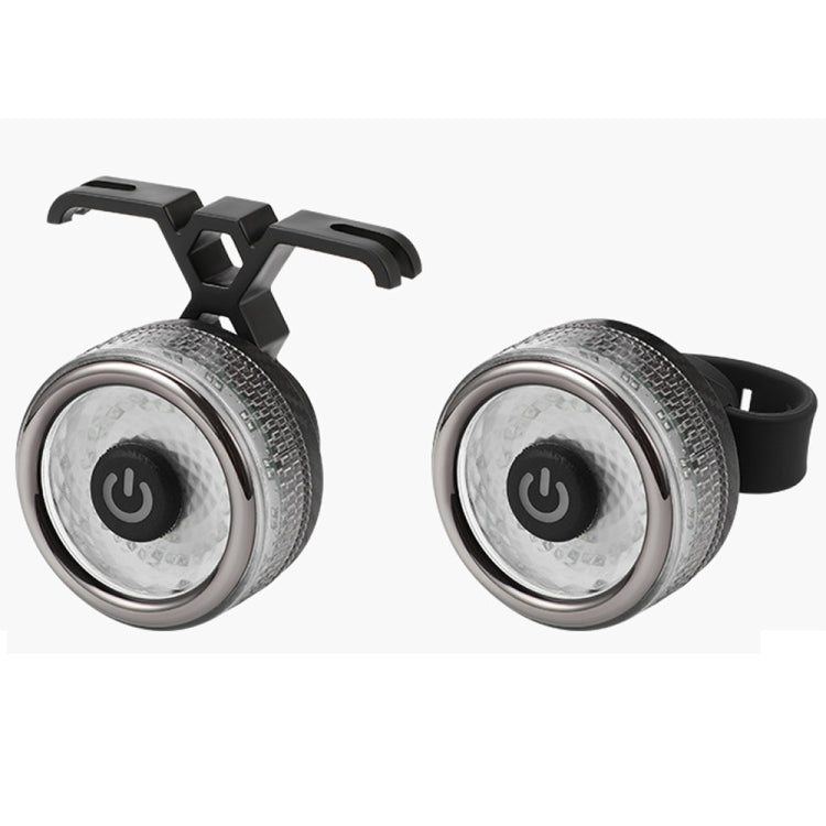 Round Bicycle Intelligent Induction Brake Taillight Night Riding Warning Light, Color: Dual Bracket Model