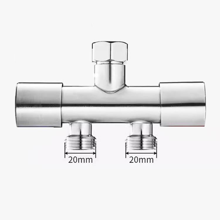 Washing Machine Faucet Splitter 1 Input 2 Output Dual Outlet Adapter 304 Stainless Steel Faucet, Style: Plum Wheel