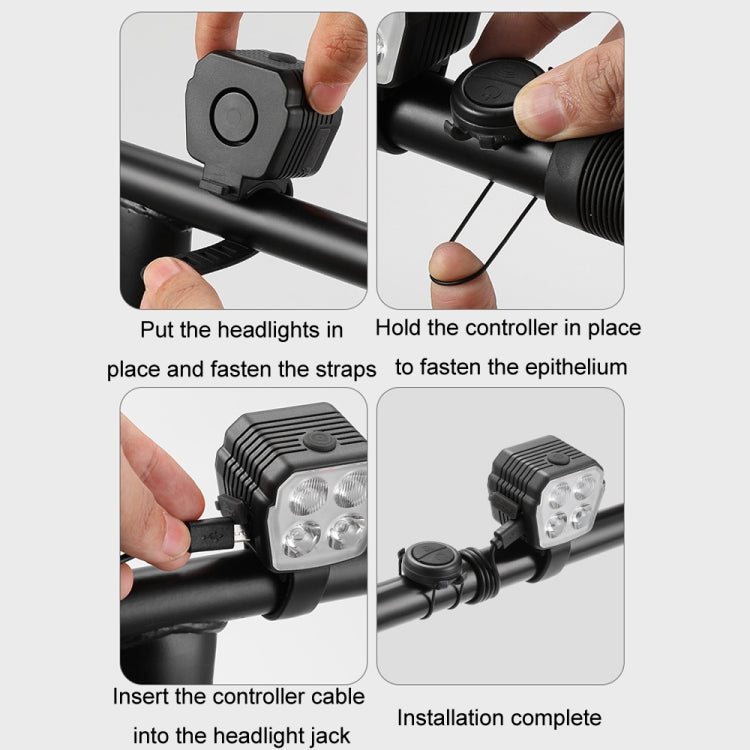 Bicycle Night Riding High Brightness Headlight Flashlight, Style: Headlight