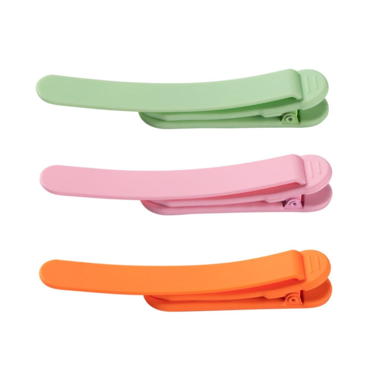 3pcs Green + Pink + Orange Silicone Page Bookmark Clip Automatic Page Recording Reading Tool