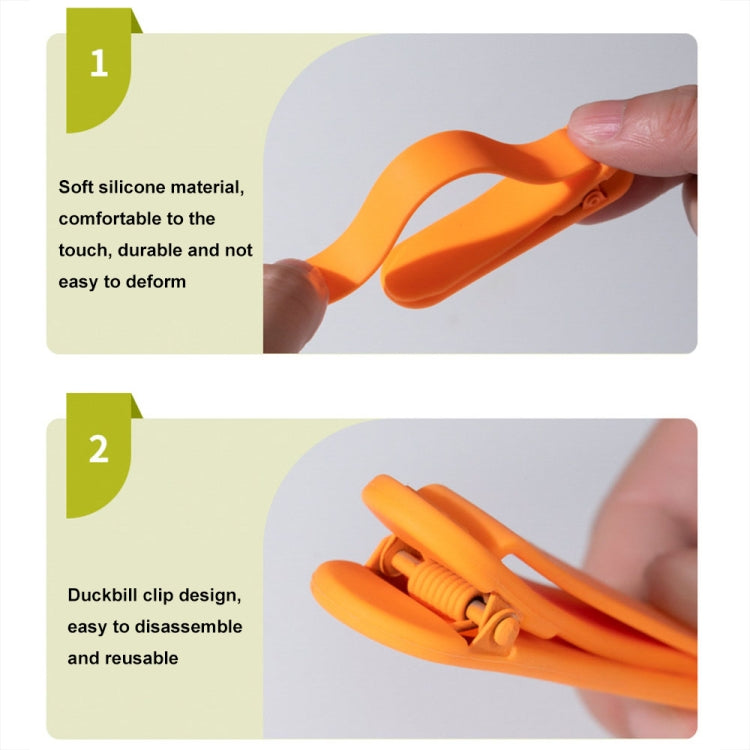3pcs Rose Red + Yellow + Blue Silicone Page Bookmark Clip Automatic Page Recording Reading Tool