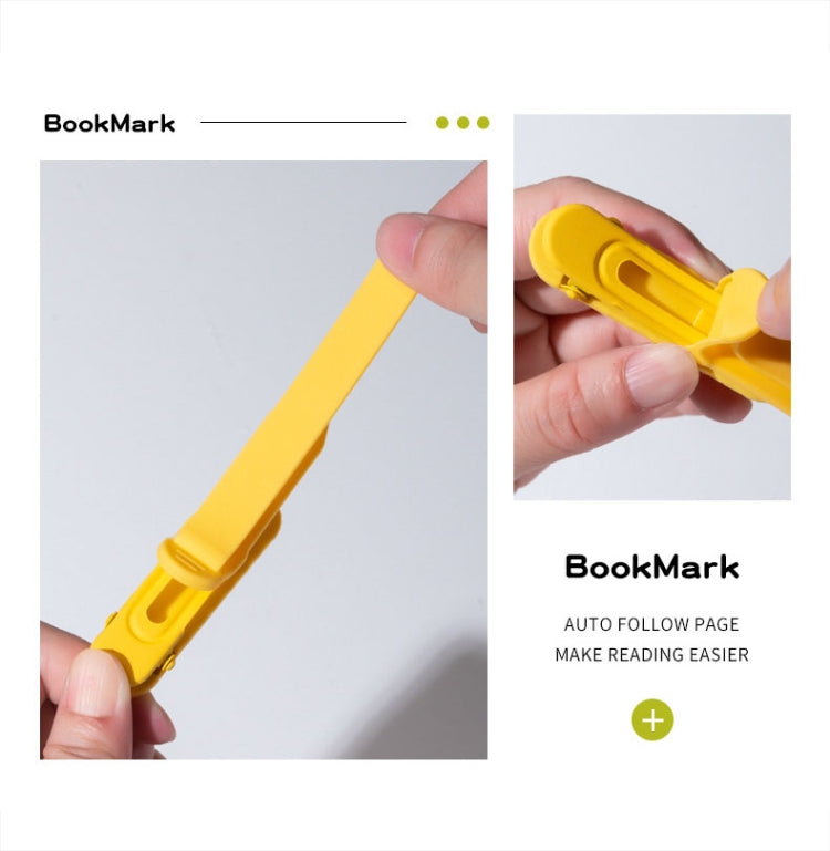 3pcs Green + Pink + Orange Silicone Page Bookmark Clip Automatic Page Recording Reading Tool