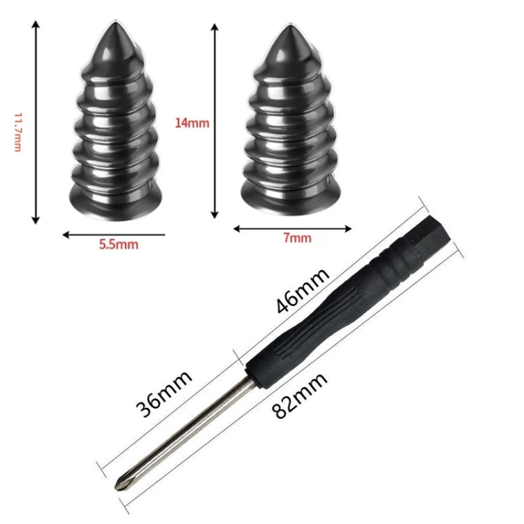 Electric Motorcycle Vacuum Tire Repair Nails, Set: 5pcs Small + Screwdriver