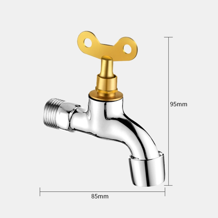 Household Faucet With Lock Outdoor Anti-theft 4 Minute Faucet, 规格: Locked Alloy Sparkler