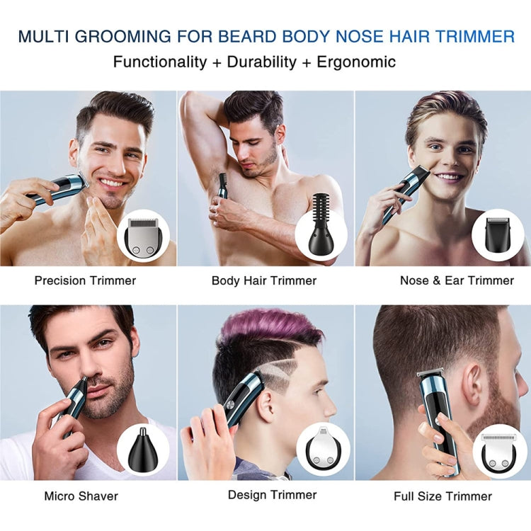 6 in 1 Men Waterproof Electric Hair Trimmer Kit Nose Trimmer, Mustache Trimmer Body Shaver 8788
