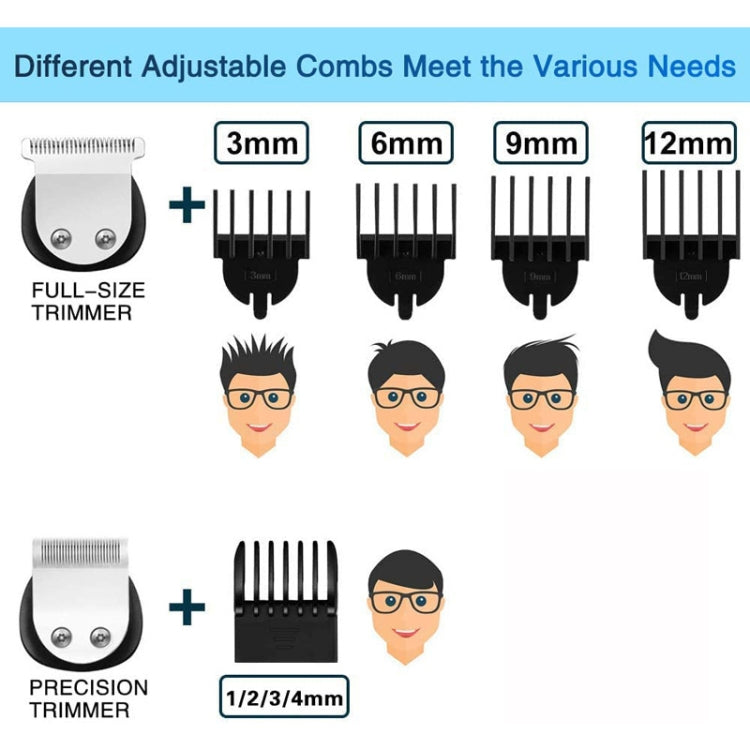 6 in 1 Men Waterproof Electric Hair Trimmer Kit Nose Trimmer, Mustache Trimmer Body Shaver 8788