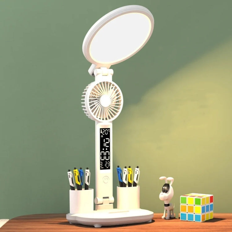 Charging Model 3200mAH With Fan  Round Desk Lamp Study Reading Folding Smart Bedside Eye Protection Lamp