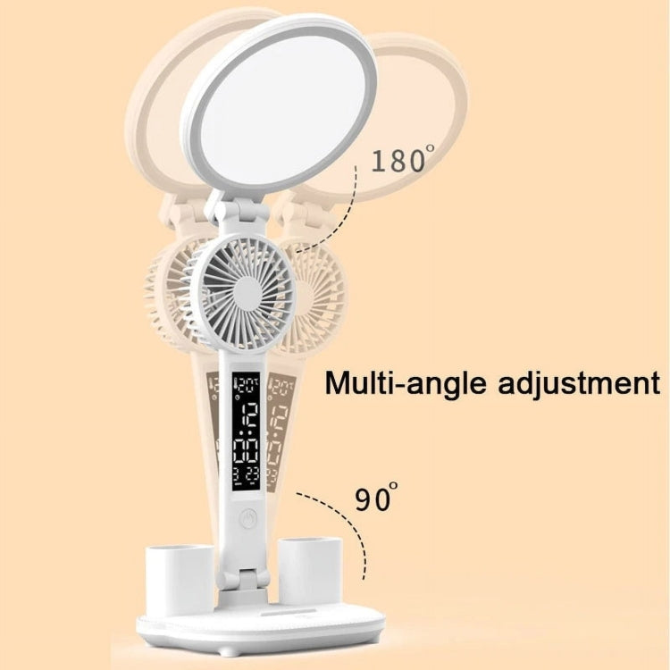 Charging Model 3200mAH With Fan  Round Desk Lamp Study Reading Folding Smart Bedside Eye Protection Lamp