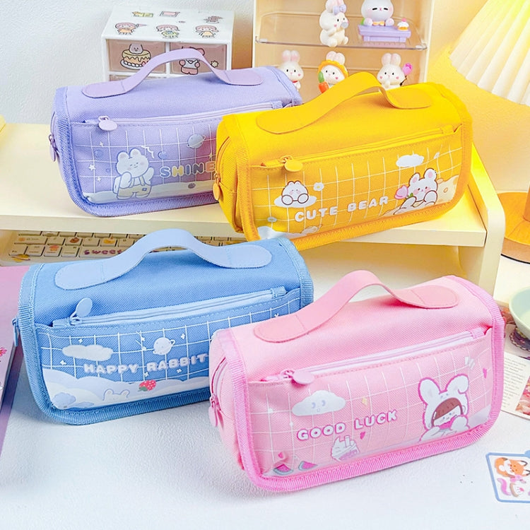 Multi-layered Pencil Bag Multifunctional Large Capacity Pen Cases Cute Cartoon Stationery Bag