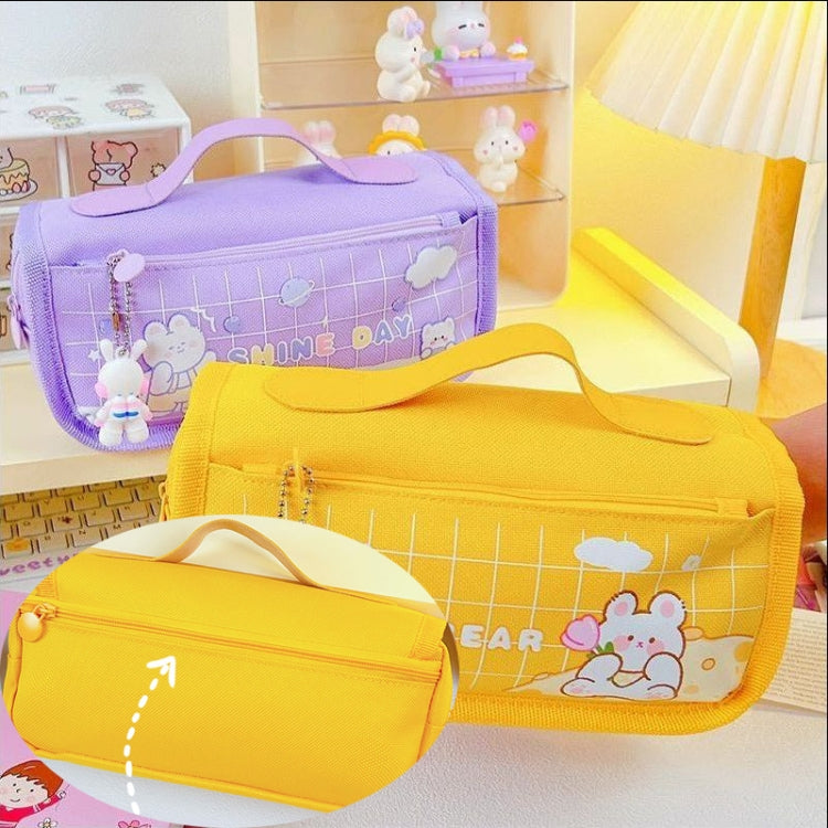 Multi-layered Pencil Bag Multifunctional Large Capacity Pen Cases Cute Cartoon Stationery Bag