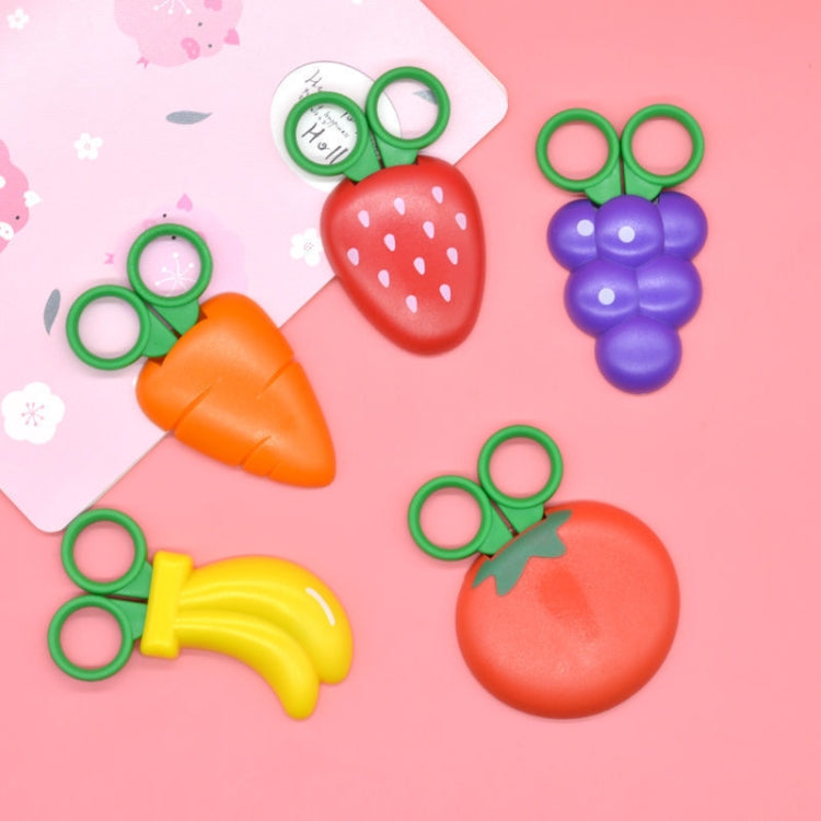 2pcs /Pack Cute Vegetable And Fruit Shape Children Paper Cutting Round Head Scissors