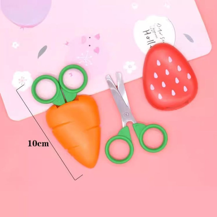 2pcs /Pack Cute Vegetable And Fruit Shape Children Paper Cutting Round Head Scissors
