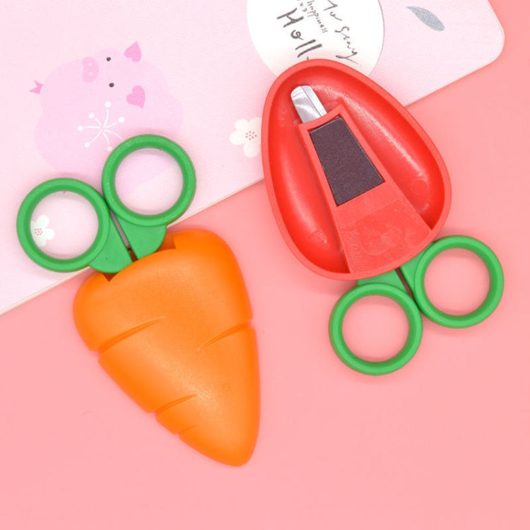 2pcs /Pack Cute Vegetable And Fruit Shape Children Paper Cutting Round Head Scissors