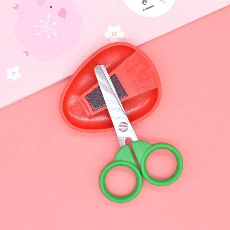 2pcs /Pack Cute Vegetable And Fruit Shape Children Paper Cutting Round Head Scissors