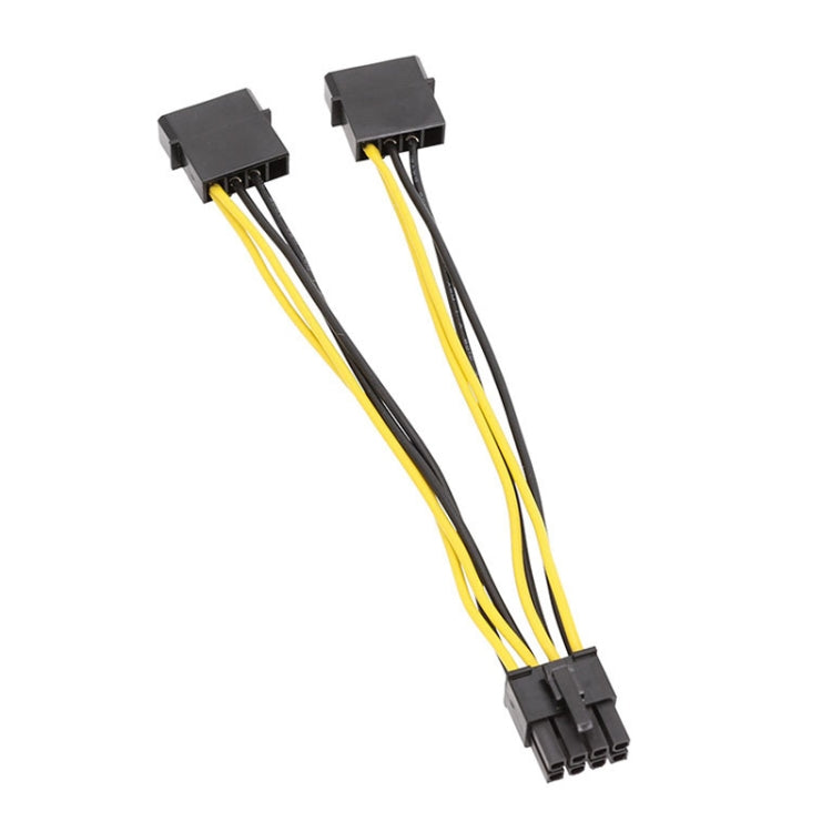 20cm IDE Power Dual Large 4Pin To EPS 8Pin CPU Supply Cable