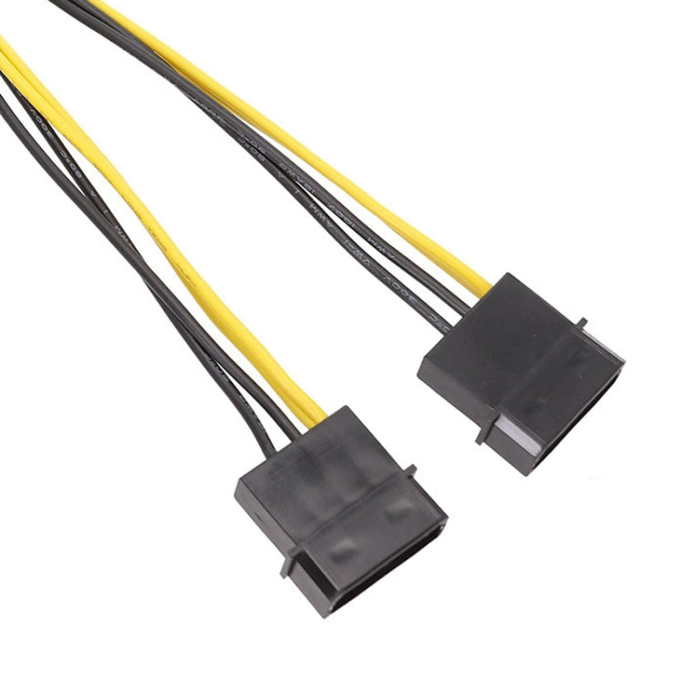 20cm IDE Power Dual Large 4Pin To EPS 8Pin CPU Supply Cable