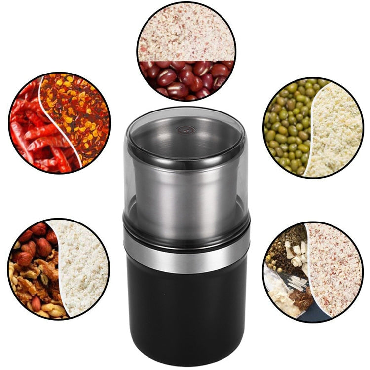 Single Cup Cross Knife Small Electric Grinder Coffee Bean Grains Fine Grinding Powder Machine UK Plug