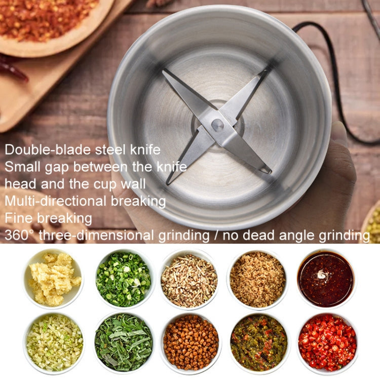 Single Cup Cross Knife Small Electric Grinder Coffee Bean Grains Fine Grinding Powder Machine UK Plug