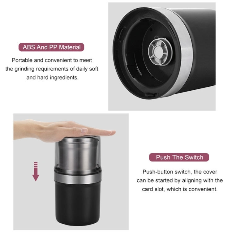 Single Cup Cross Knife Small Electric Grinder Coffee Bean Grains Fine Grinding Powder Machine US Plug