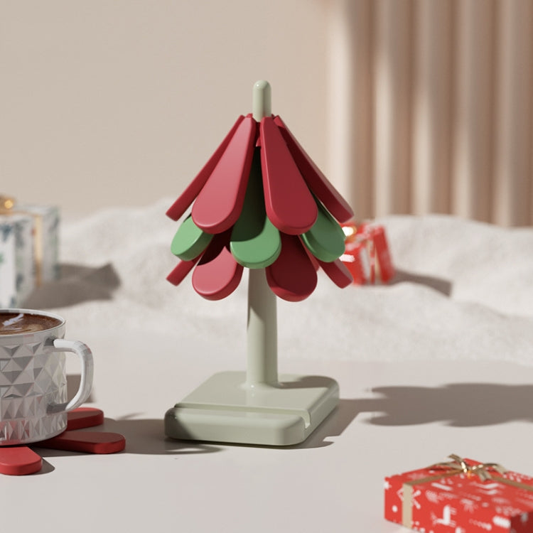 Christmas Tree Heat Resistant Table Mat Household Foldable Thermal Insulated Placemat Pot Mat, Style: Square Base