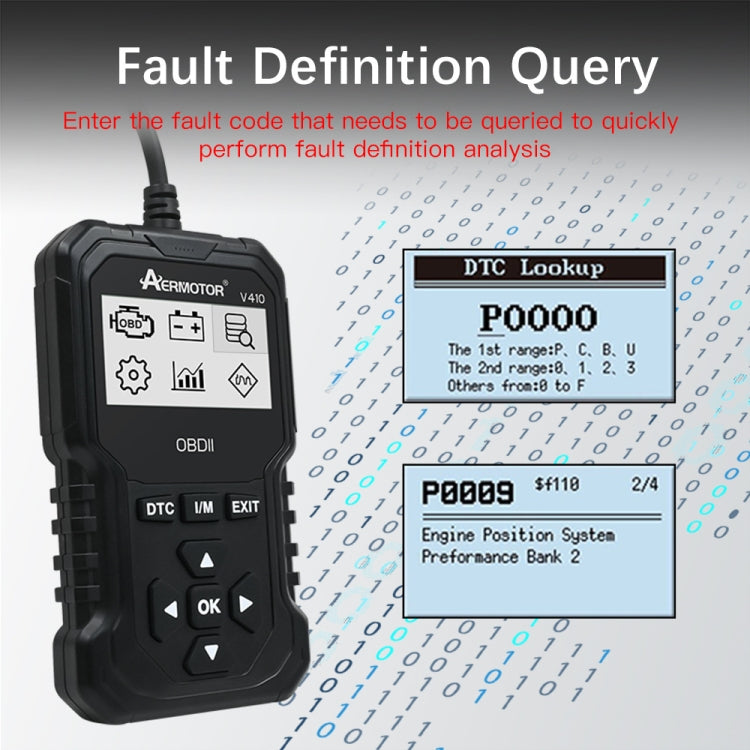 AERMOTOR Car Fault Diagnostic Instrument ELM327 Engine Fault Detection Tool - V410