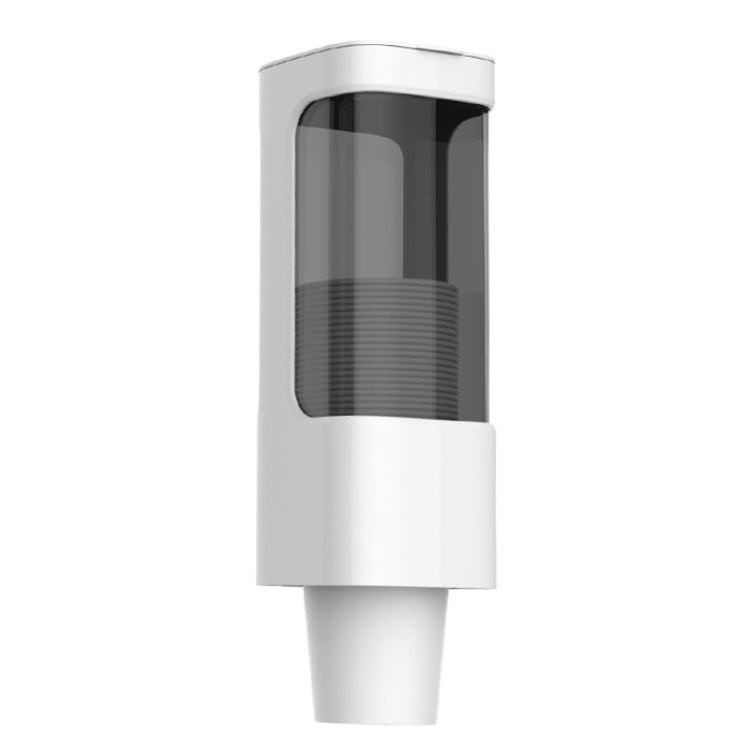 Household Disposable Cup Organizer Water Dispenser Dustproof Wall Mounted Shelf, Style: Single Cylinder White