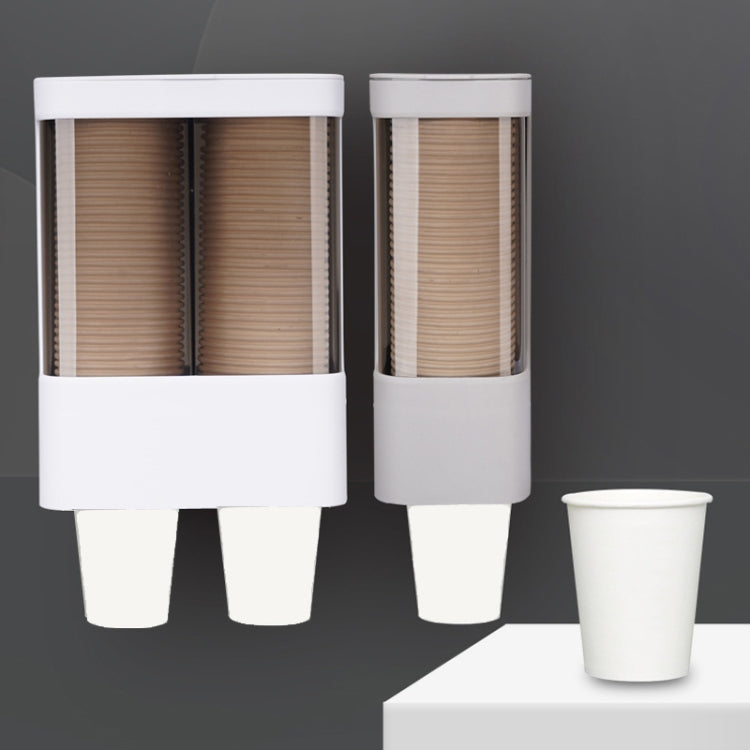 Household Disposable Cup Organizer Water Dispenser Dustproof Wall Mounted Shelf, Style: Single Cylinder White