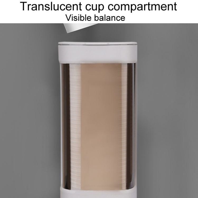 Household Disposable Cup Organizer Water Dispenser Dustproof Wall Mounted Shelf, Style: Single Cylinder Gray