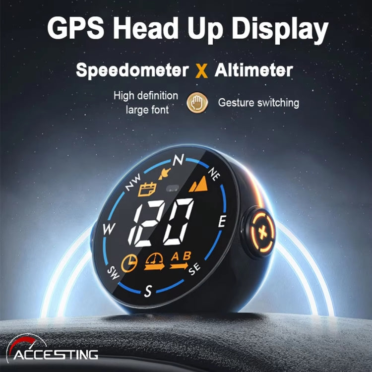 Head-up Display USB Powered Car GPS Altitude Meter - H600G