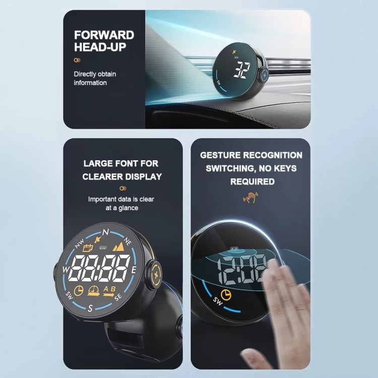Head-up Display USB Powered Car GPS Altitude Meter - H600G