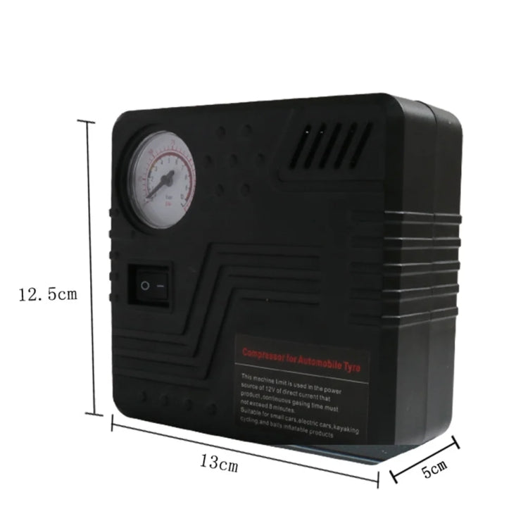 Car Tire Air Pump 12V Metal Electric Tire Pressure Gauge - Square
