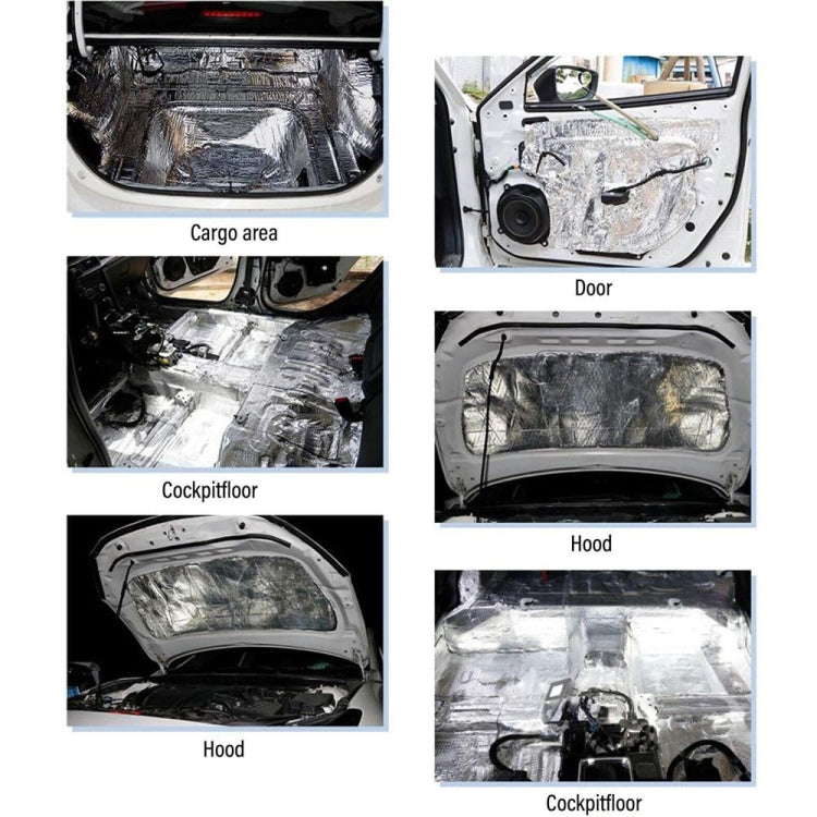 250x180x5mm Car Thick Aluminum Foil Hood Heat And Sound Insulation Pad