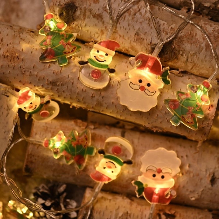 LED Christmas Lights String Christmas Tree Decoration Lamps Holiday Scene Decor, Length: 1.5m 10 Lights USB Constant Bright